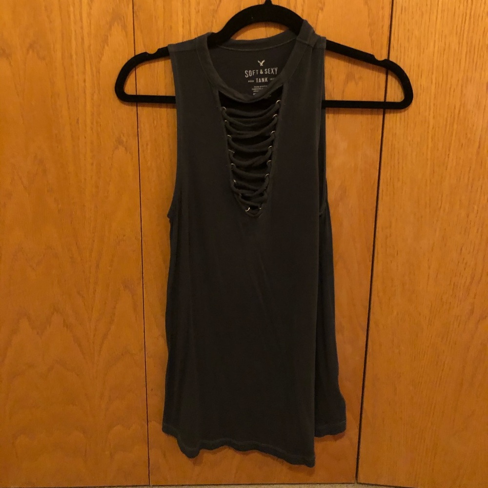 American Eagle Strappy Plunging Tank